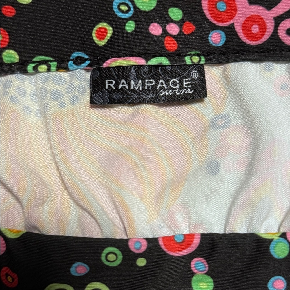 VTG Y2K Strapless Swim Coverup Size Medium Pop Art Frutiger Metro - Picture 6 of 8